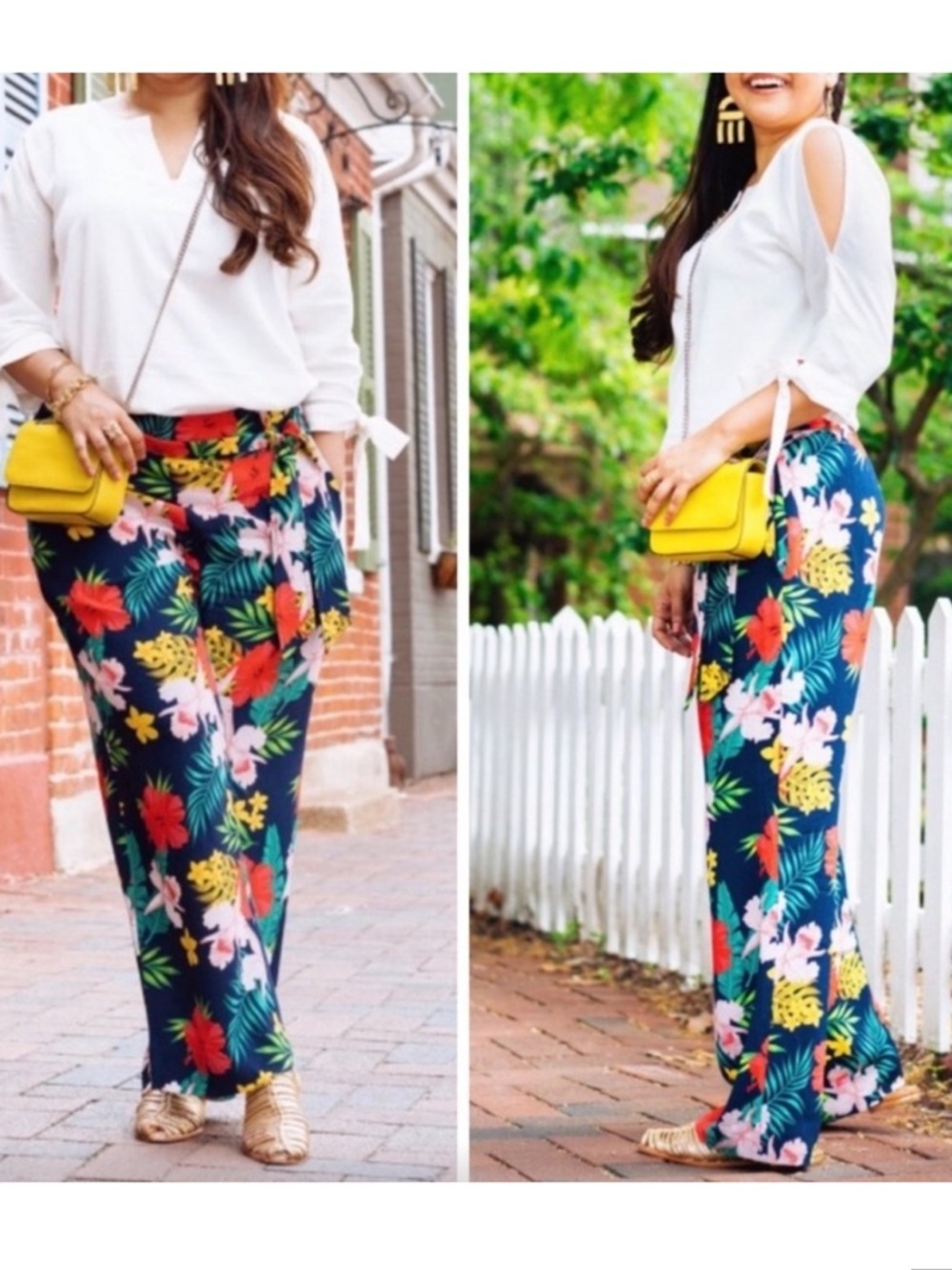 Soft Surroundings Everglade Floral Wide Leg Pants Size XSP